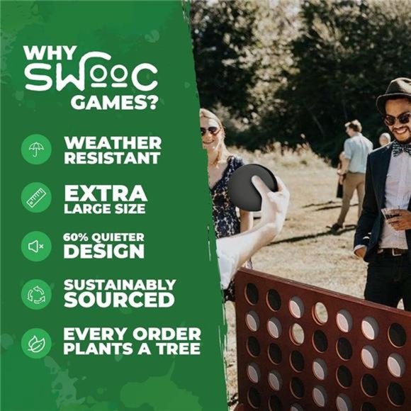 Giant Four in a Row (All Weather)Outdoor Game with Carrying Case& Noise Reducing - Picture 3 of 6